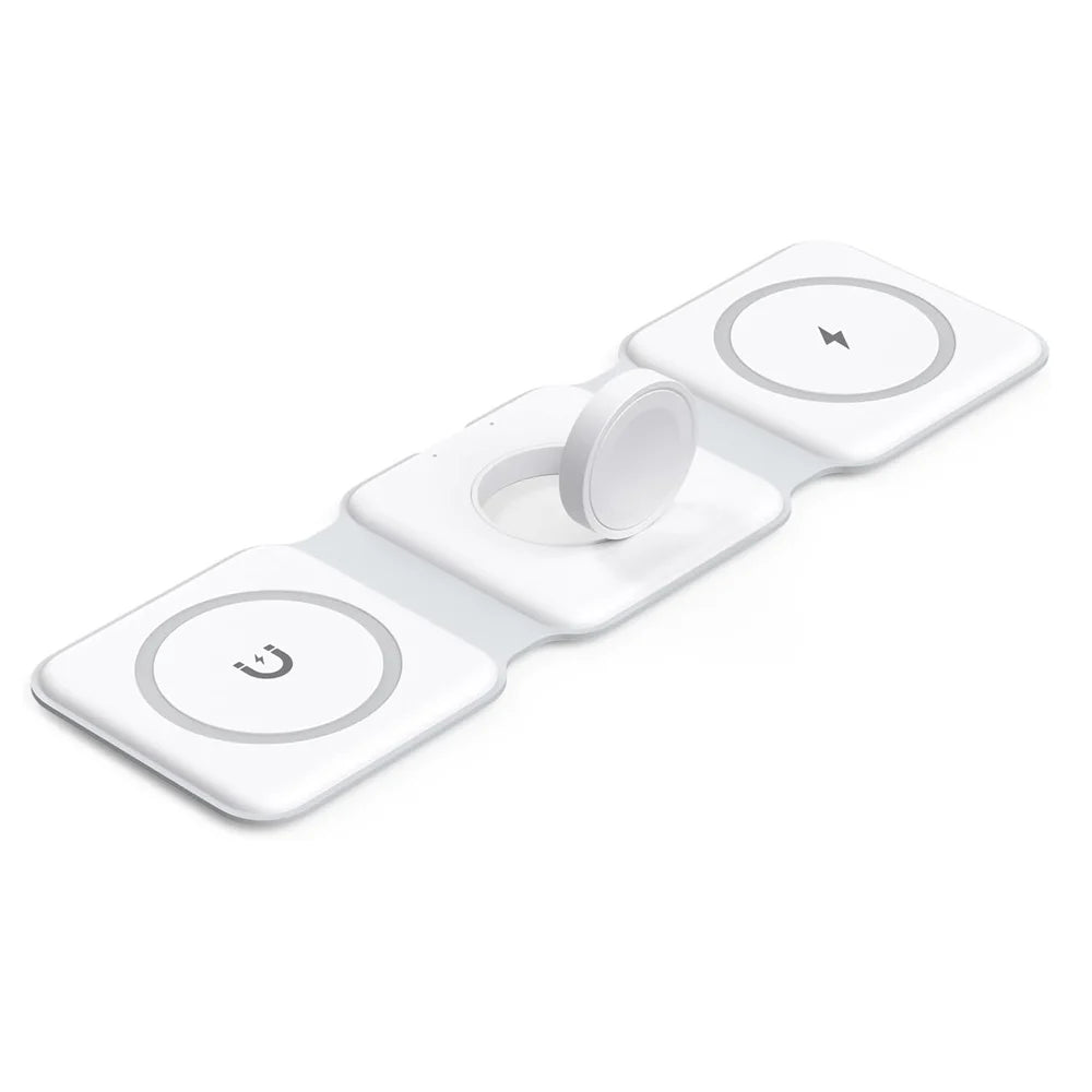 3In1 Foldable Wireless Charger Fast Charging Station for Iphone 15 14 13Holder Magnetic Charger Stand Dock for Apple Watch S8/7