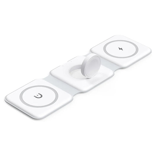 3In1 Foldable Wireless Charger Fast Charging Station for Iphone 15 14 13Holder Magnetic Charger Stand Dock for Apple Watch S8/7